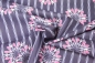 Preview: Baumwolle | KIM Blüten Streifen | lila
